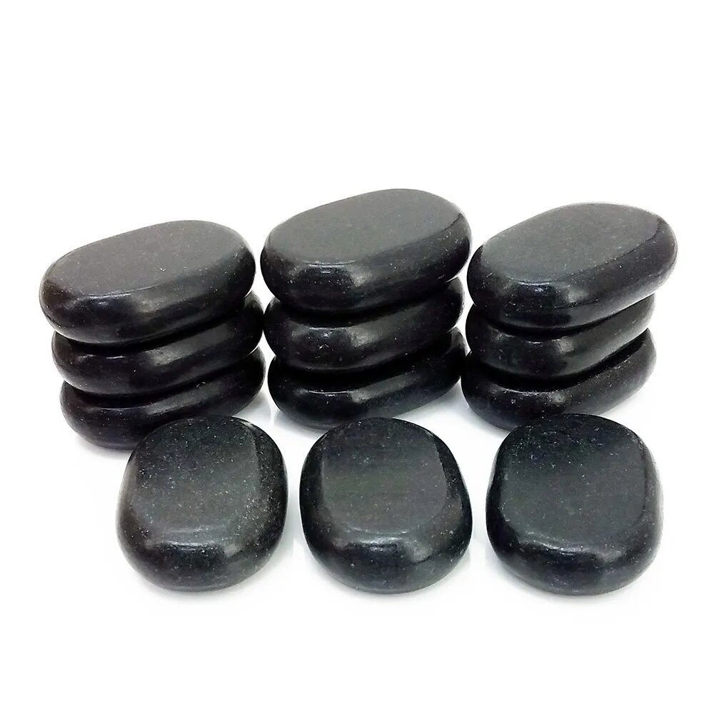 Камень массажный - черный базальт (5 х 6 х 2 см.)
