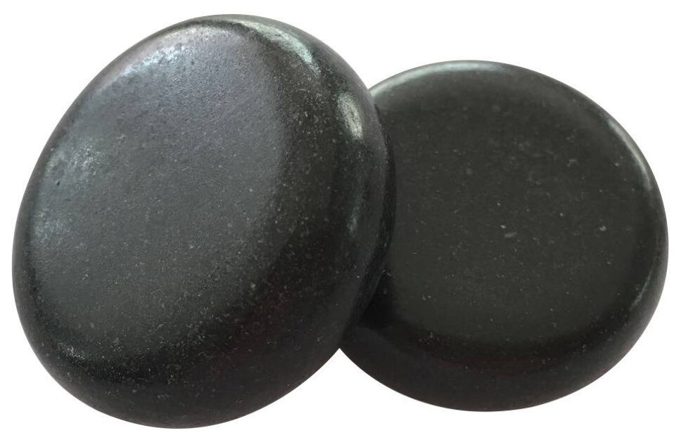 Камень массажный - черный базальт (6 х 6 х 2 см.)